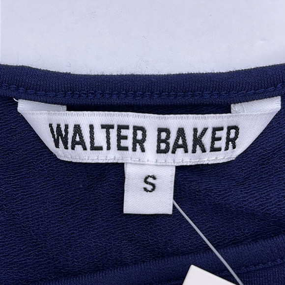 NWT Walter Baker Lolah top with ruching, Navy Blue, Size Small - Picture 4 of 6